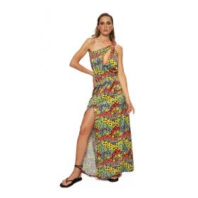 ABITO DONNA 4GIVENESS LONG DRESS AFRICA REEL FGCW1423 122