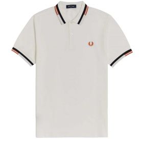 POLO UOMO FRED PERRY ASTRACT TIPPED SNOW WHITE M1618 121