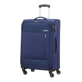 TROLLEY MEDIO AMERICAN TOURISTER HEAT WAVE COMBAT NAVY 68-25 SPINNER